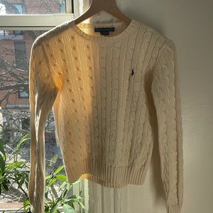 Ralph Lauren Cable Knit Cream Sweater (M)